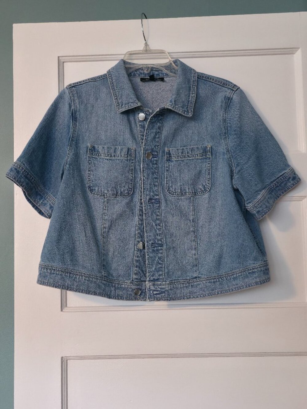 Talbots Short Sleeve Jean Jacket in Sky Wash